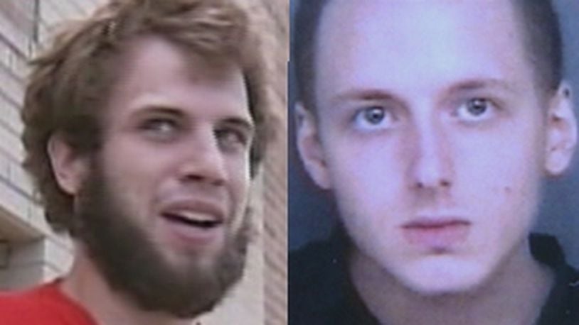 BASE jumpers Nicholas Marinkovic (left), and Lars Elliott were arrested for going on to private property on Bryan Road in an attempt to jump from a 250-foot tower