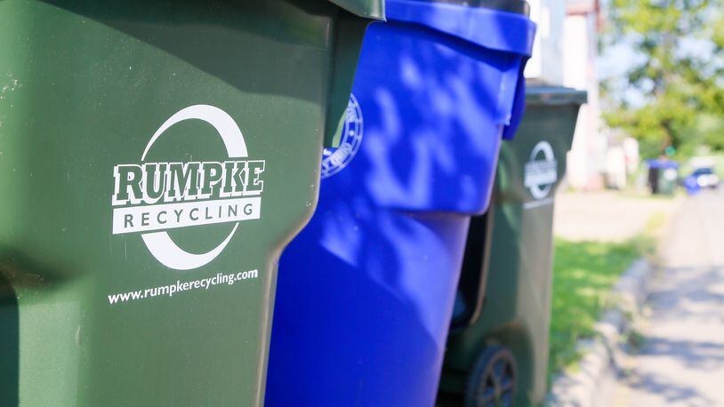Urbana’s recycling contractor, Rumpke, has delayed service by one business day this week due to inclement weather, according to information from the city. GREG LYNCH / STAFF