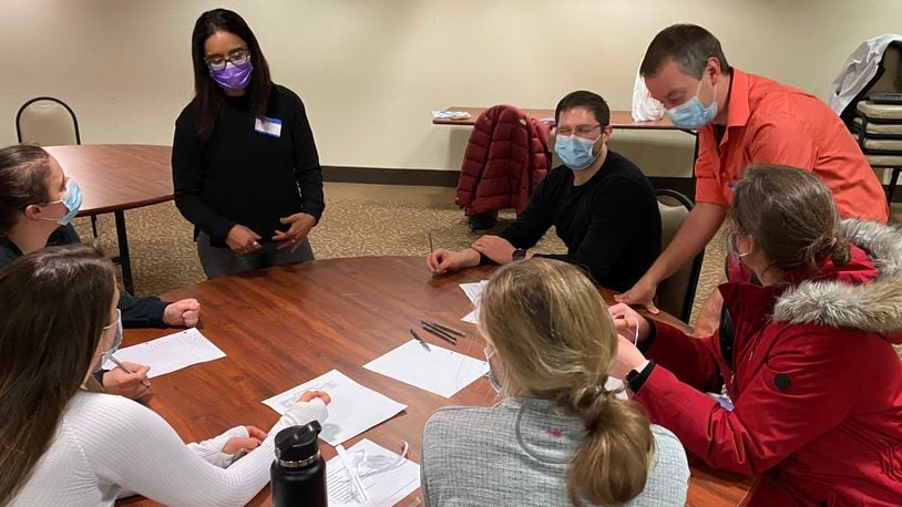 Wright State University OB-GYN residents participate in an anti-racism dialog session in February. Submitted photo.