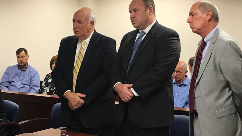 Thomas Betz (center), the son of former Miami Valley Crime Lab director Ken Betz, was sentenced to five years of probation on Friday, Sept. 28, 2018, after previously pleading guilty to marijuana cultivating and trafficking charges.