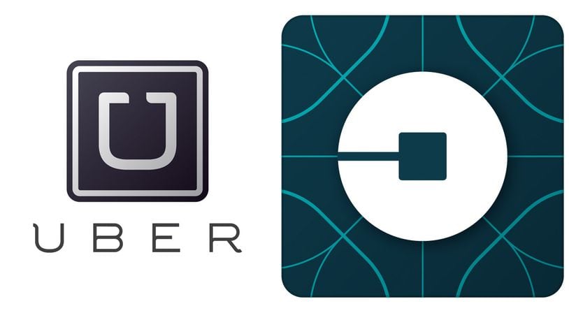 Uber, the San Francisco-based mobile ride company, changed its logo and app icon from the old version (on the left) to the new design (on the right), and the Internet's response has been less than positive. (Source: Uber)