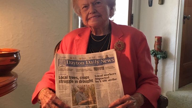 Theola Rose Raterman has been subscribing to the Dayton Daily News since moving to the city from Piqua in 1954. NICK BLIZZARD/STAFF