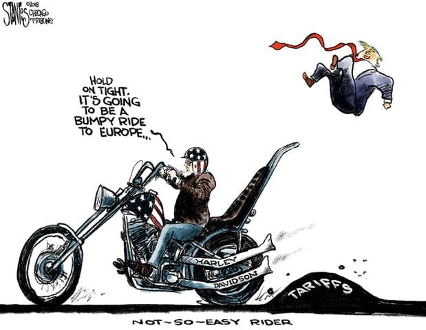 Week in cartoons: Supreme Count rulings, Harley-Davidson, and more