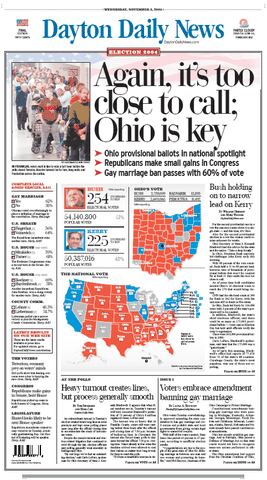 Dayton Daily News Election - 2004 front cover