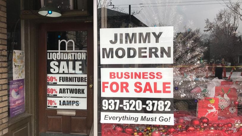 Jimmy Modern is running liquidation sales with plans to close later this month. STAFF PHOTO / KAITLIN SCHROEDER