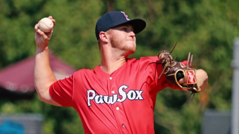 Travis Lakins was promoted from Triple-A Pawtucket to the Boston Red Sox on Tuesday and made his major league debut. PHOTO COURTESY OF THE PAWTUCKET PAWSOX