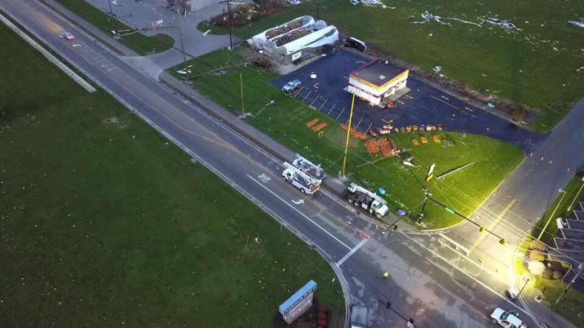 Suspected tornado damage in Celina, Nov. 6, 2017