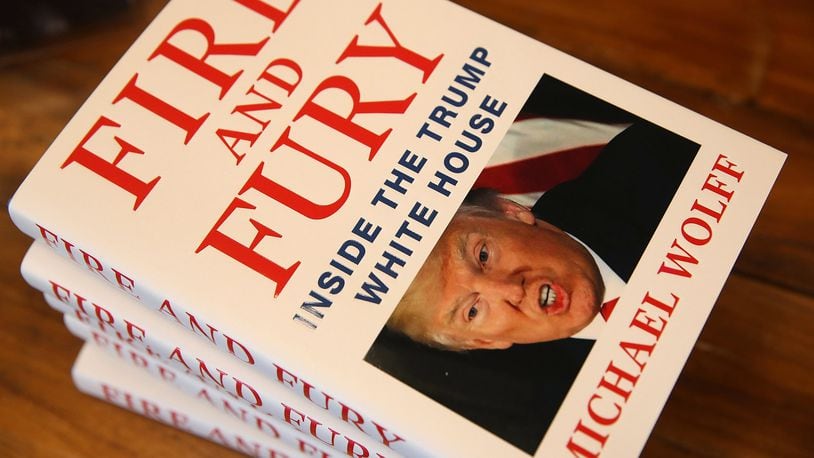 CORTE MADERA, CA - JANUARY 05: Copies of the book “Fire and Fury” by author Michael Wolff are displayed on a shelf at Book Passage on January 5, 2018 in Corte Madera, California. A controversial new book about the inner workings of the Trump administration hit bookstore shelves nearly a week earlier than anticipated after lawyers for Donald Trump issued a cease and desist letter to publisher Henry Holt & Co. (Photo by Justin Sullivan/Getty Images)