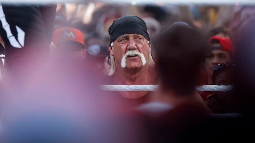 Hulk Hogan, in a March 2015 file image at Levi's Stadium in Santa Clara, Calif. Gawker Media was torpedoed by more than $140 million in legal damages after its flagship site published a sex tape of the pro wrestler. Now, the media company is expected to sink altogether at a bankruptcy auction on August 16, 2016. (Nhat V. Meyer/Bay Area News Group/TNS)