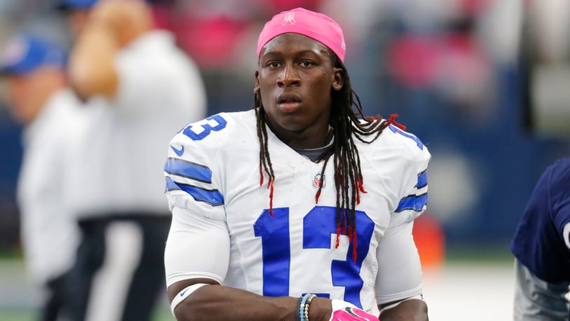 Dallas Cowboys' Lucky Whitehead (13) has thanked the public for help locating his pitbull Blitz after burglars took the dog and demanded a $10,000 ransom.