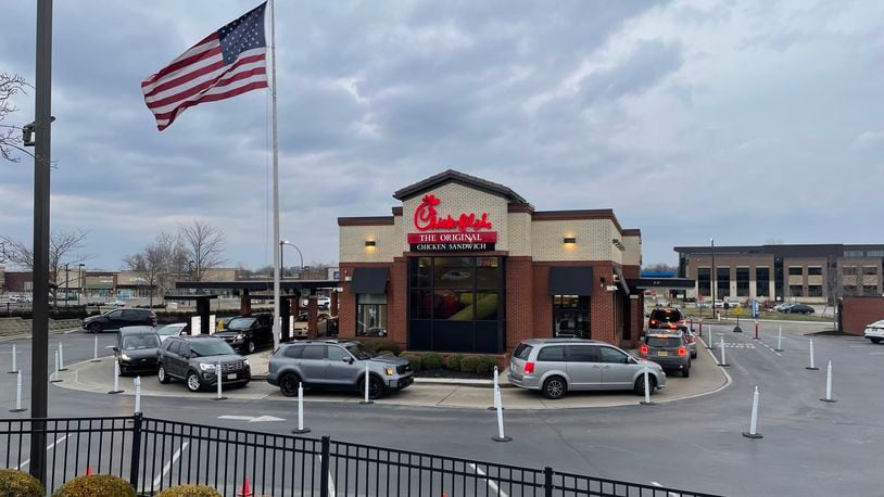 The Chick-fil-A restaurant at 2360 N. Fairfield Road in Beavercreek will be temporarily closed for about four months starting March 1 for renovations. NATALIE JONES/STAFF