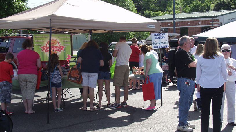 The Downtown Franklin Farmers Market will open for its seventh season on Saturday. The weekly farmers market features local vendors and runs from 9 a.m. to 1 p.m. every Saturday through Sept. 14 at the Franklin City Building parking lot, 1 Benjamin Franklin Way. CONTRIBUTED FILE PHOTO