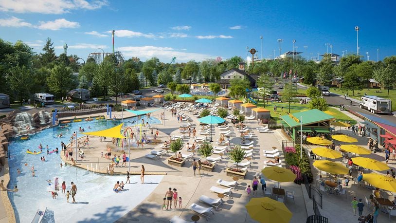 Kings Island Camp Cedar, an outdoor luxury campground and resort, opened on July 15, 2021, after about a month of delays. The 52-acre so-called "glampground" features 73 cottages (with 100 more planned) and 164 RV site hookups.  PROVIDED