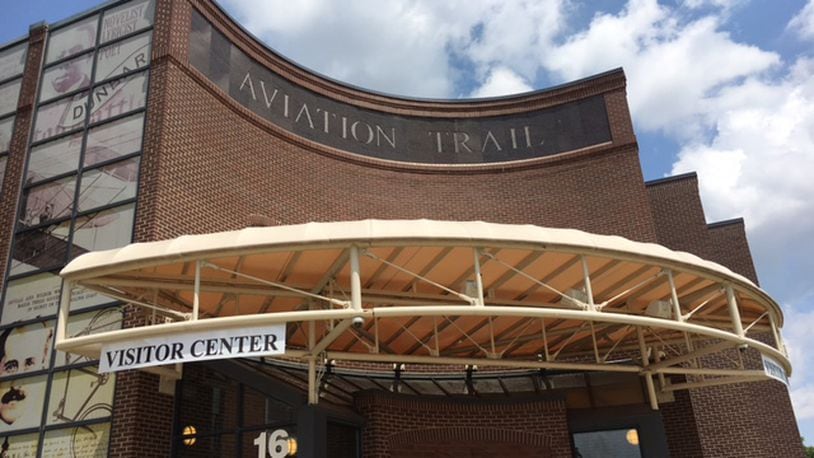 This is the entrance to the visitors center of the Dayton Aviation Heritage National Historical Park, off West Third and South Williams streets in Dayton. THOMAS GNAU/STAFF
