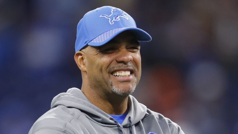 FILE - In this Nov. 12, 2017, file photo, Detroit Lions defensive coordinator Teryl Austin watches before an NFL football game against the Cleveland Browns in Detroit. The Cincinnati Bengals have hired Austin as defensive coordinator. (AP Photo/Paul Sancya, File)