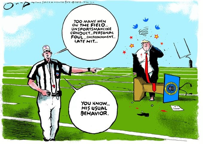 Week in cartoons: Trump, football, and more