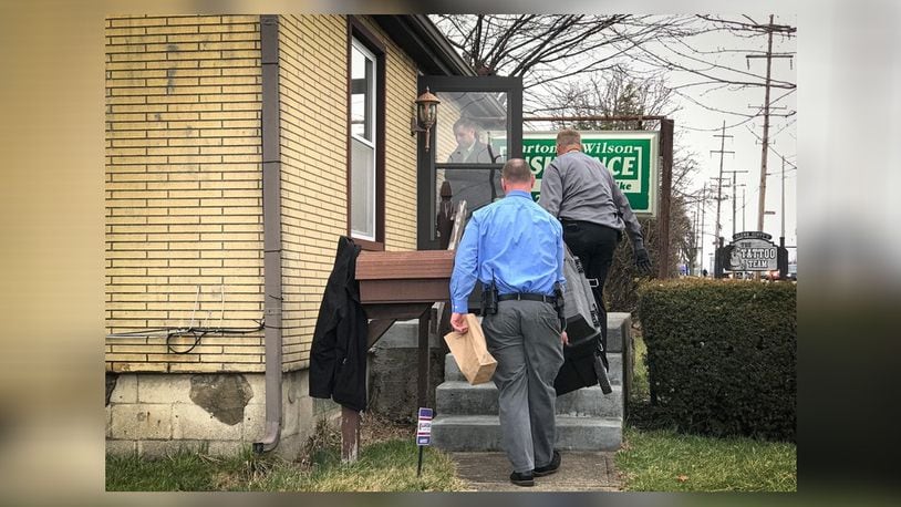 Kettering police conduct an investigation into a suspicious death Tuesday, March 10, 2020. JIM NOELKER/STAFF