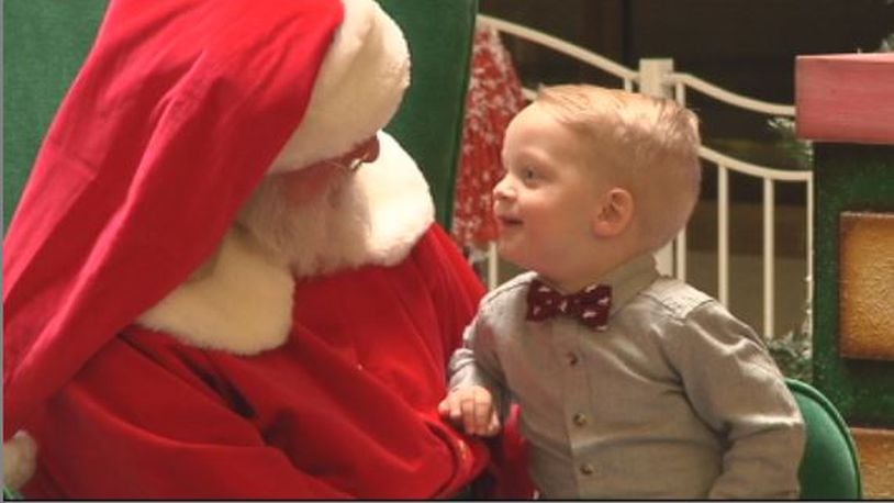 Santa shares a smile at the Upper Valley Mall.