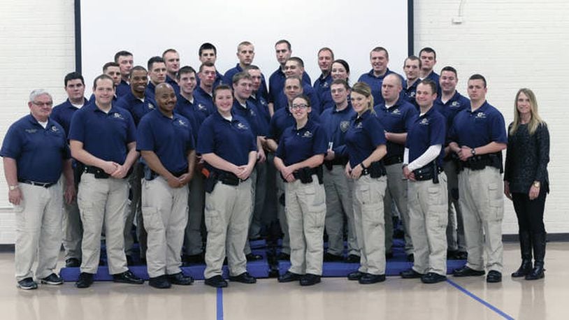 A class of cadets graduated from the Greene County Career Center’s adult Peace Officer Basic Training program on March 10.
