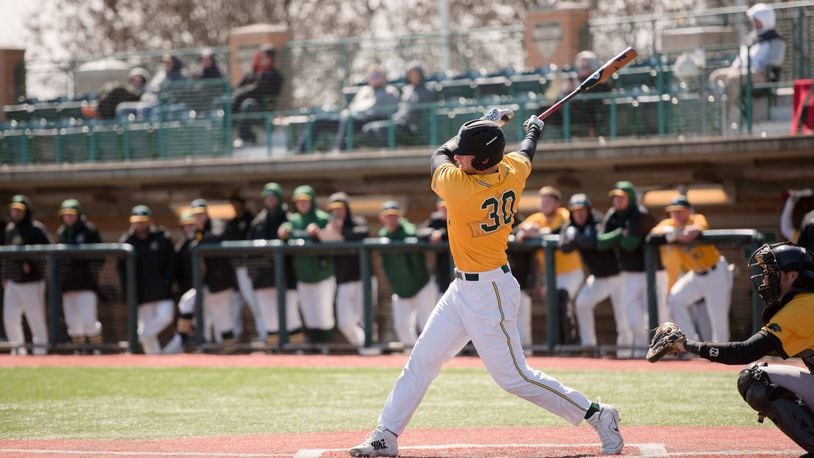 First baseman Gabe Snyder is Wright State’s career leader in home runs and RBIs. Joseph Craven/CONTRIBUTED