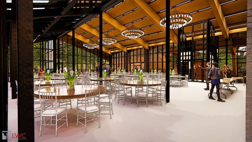 An interior render of Benham's Grove event center, which is set to start construction in Centerville in 2024. CONTRIBUTED