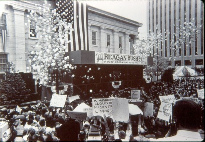 Ronald Reagan in Dayton in 1984