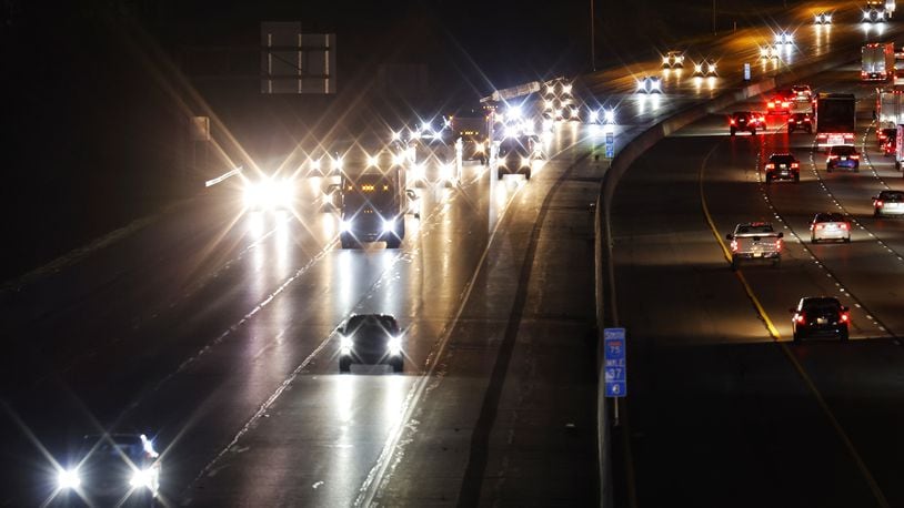 Vehicles travel along Interstate 75 in Franklin Monday, Nov. 15, 2021. Thanksgiving travel is expected to be affected by the price of gas, which may reach a record-setting level by the holiday. NICK GRAHAM/STAFF