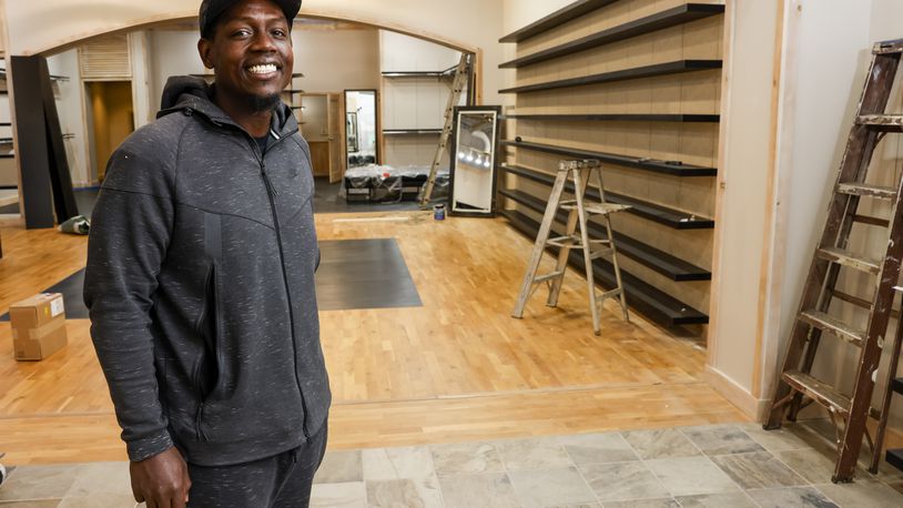 Tony Howard is opening Function Boutique at 9444 Water Front Drive at Streets of West Chester. The shop with feature high-end sneakers, streetwear and collectibles. NICK GRAHAM/STFF