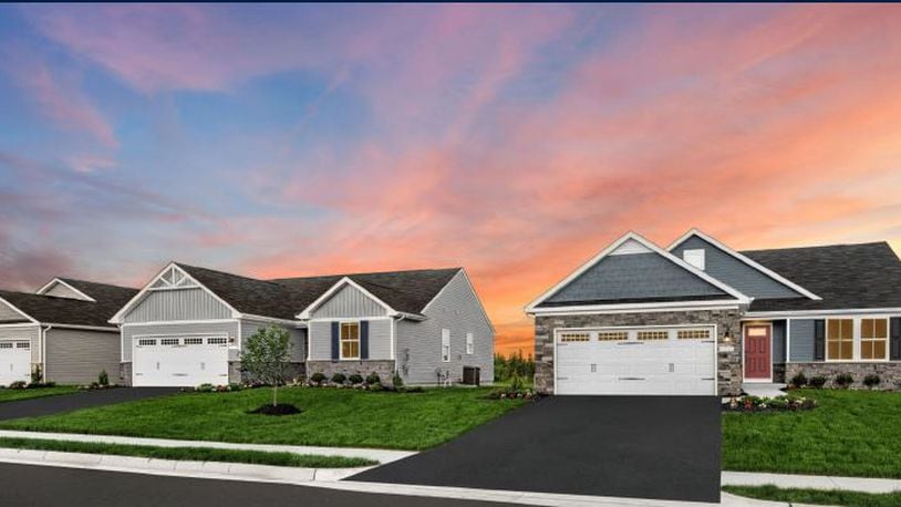 A rendering of streetscape and ranch-style homes proposed for northeast Dayton, near Needmore Road and Old Troy Pike intersection. CONTRIBUTED