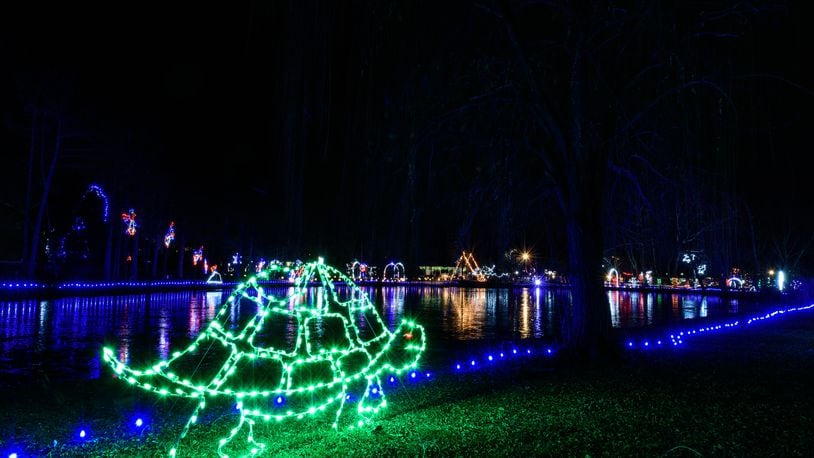 Woodland Lights, located in Countryside Park at 895 Miamisburg-Centerville Road in Washington Twp., is celebrating its 30th anniversary in 2022. The holiday light display is open from 6 p.m. to 9 p.m. until Dec. 23. TOM GILLIAM / CONTRIBUTING PHOTOGRAPHER
