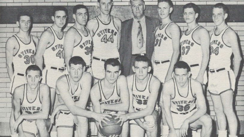 Larry Kincaid (back row, far right) and his teammates on the 1953-54 Stivers High basketball team. CONTRIBUTED