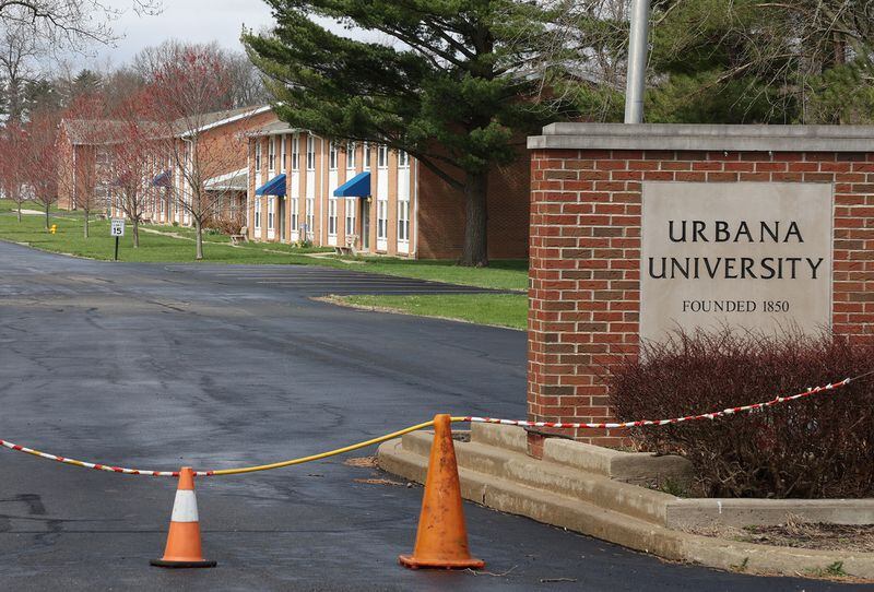 The Urbana University campus is still closed to visitors Friday, April 8, 2022. BILL LACKEY/STAFF