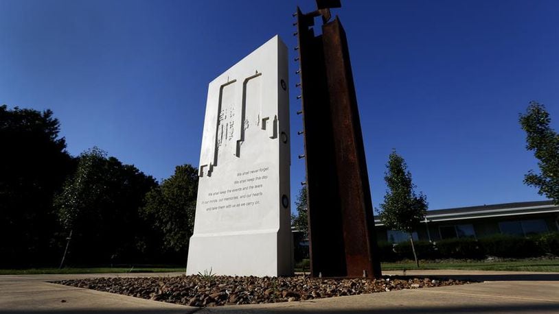 The 9/11 memorial at Calamityville, the National Center for Medical Readiness, 506 W. Xenia Drive Fairborn. STAFF