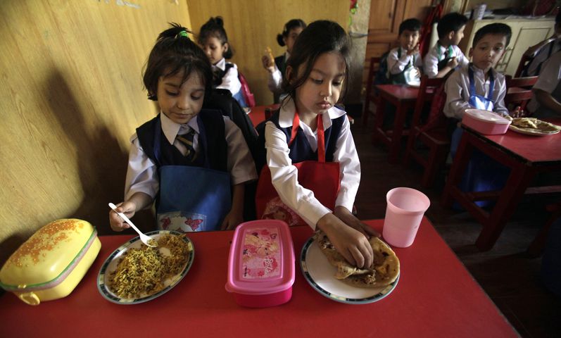 Lunchtime at schools in different countries
