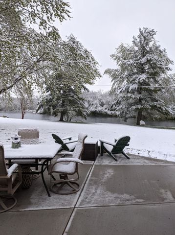 PHOTOS: Snowfall in April in the Miami Valley