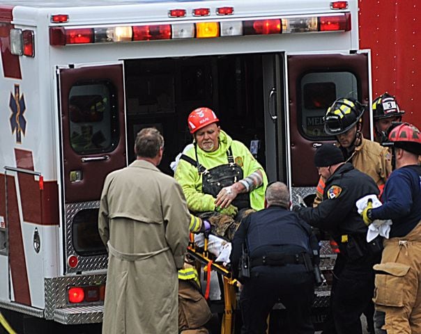 PHOTOS: Oakwood city worker rescued from collapsed trench