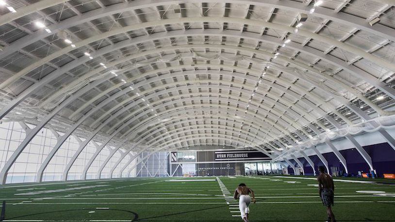 A look inside Northwestern University&apos;s new $270 million athletic center and field house designed by the Chicago office of Perkins+Will. (Chris Walker/Chicago Tribune/TNS)