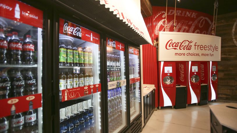 Coca-Cola Marketplace featuring Freestyle is one of the new food options at Kings Island this season. GREG LYNCH / STAFF