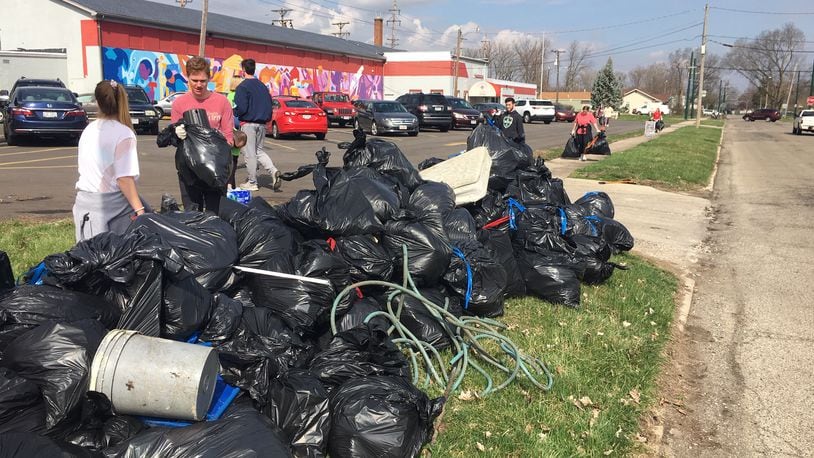 Trash collected by volunteers during the Living City Project cleanup in 2019.