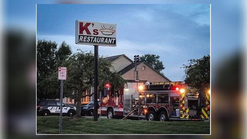 K’s Restaurant in Brookville sustained heavy damage July 3 after a fire. JIM NOELKER/STAFF PHOTO
