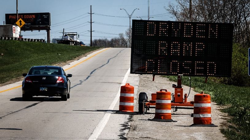 The northbound entrance ramp to I-75 from Dryden Road is scheduled to close for 2 years Monday April 10. JIM NOELKER/STAFF