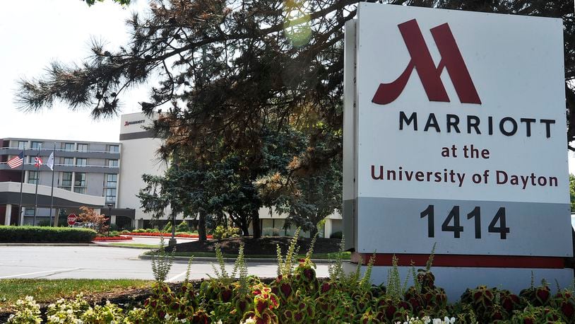 The Dayton Marriott at the University of Dayton has been used to isolate and quarantine students during the coronavirus outbreak on campus. MARSHALL GORBY\STAFF