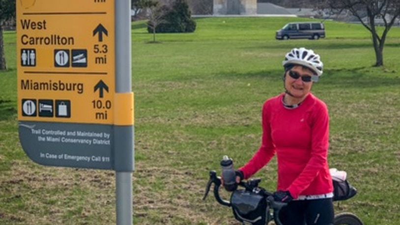 In the spring of 2020 former marathon runner Deborah Wailes, whose legs were shattered during a 2019 Memorial Day tornado, was able to ride from Kettering to Franklin on her bike. CONTRIBUTED
