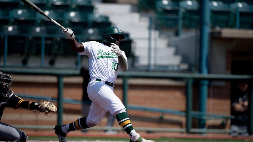 Wright State center fielder Quincy Hamilton, a Centerville High School product, is the Horizon League Player of the Year this season. Joseph Craven/Wright State Athletics