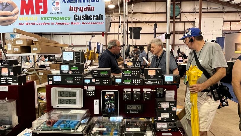 Dayton Hamvention celebrated 70 years of its gathering of amateur radio enthusiasts this weekend at the Greene County Fairgrounds following a two-year hiatus thanks to COVID-19. AIMEE HANCOCK/STAFF