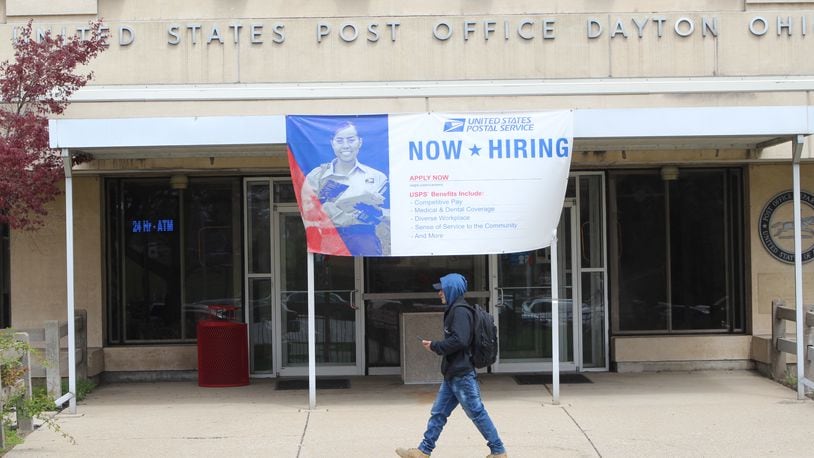 The U.S. Postal Service has immediate openings for city carrier assistants at the Dayton Main Post Office on East Fifth Street. CORNELIUS FROLIK / STAFF