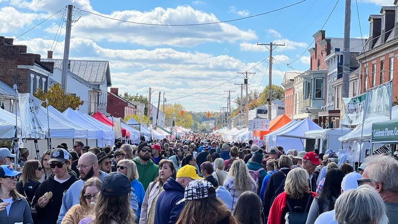 The Waynesville Sauerkraut Festival typically draws in more than 350,000 attendees each year, event organizers say. AIMEE HANCOCK/STAFF