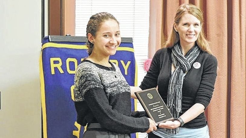 Northmont senior, Taylot Evans (left) was named Student of the Month by the Rotary. CONTRIBUTED