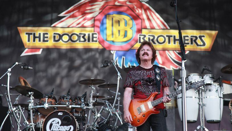 WANTAGH, NY - AUGUST 18:  Tom Johnston of The Doobie Brothers performs at Nikon at Jones Beach Theater on August 18, 2012 in Wantagh, New York.  (Photo by Taylor Hill/Getty Images)