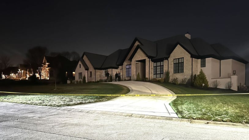 Crime scene tape surrounded Cincinnati Bengals running back Joe Mixon's house in Anderson Twp. outside of Cincinnati late Monday, March 6, 2023. Hamilton County sheriff's deputies said a juvenile was taken to the hospital following a shooting. Photo courtesy Erich Cross/WCPO